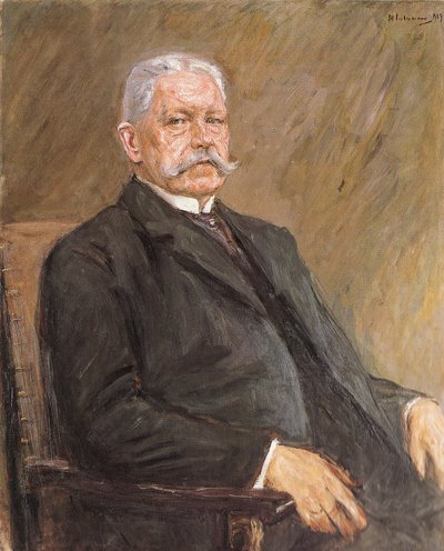 Portret van de Rijksvoorzitter Paul von Hindenburg door Max Liebermann